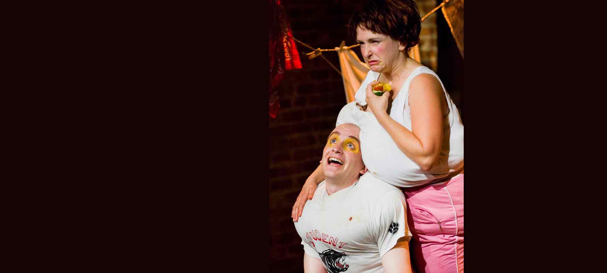 Bouffon Lynn Berg and Clown Aimee German in Bouffon Glass Menajoree